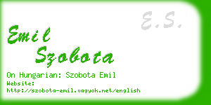 emil szobota business card